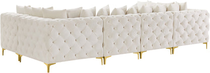 Westmount Cream Velvet Modular Sectional Sec6B