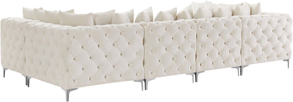 Westmount Cream Velvet Modular Sectional Sec6B