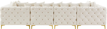 Westmount Cream Velvet Modular Sectional Sec6B