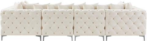 Westmount Cream Velvet Modular Sectional Sec6B