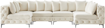 Westmount Cream Velvet Modular Sectional Sec6B