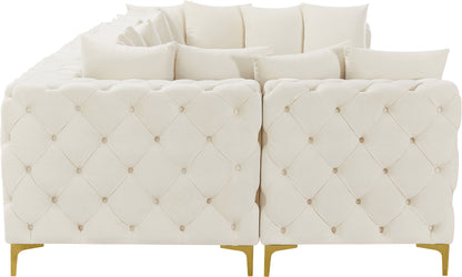 Westmount Cream Velvet Modular Sectional Sec6B