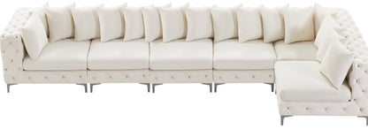 Westmount Cream Velvet Modular Sectional Sec6C