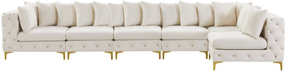 Westmount Cream Velvet Modular Sectional Sec6C