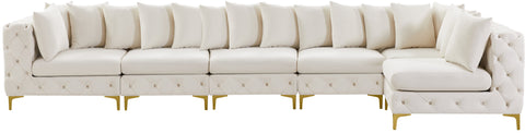 Westmount Cream Velvet Modular Sectional Sec6C