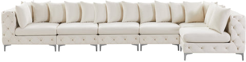 Westmount Cream Velvet Modular Sectional Sec6C