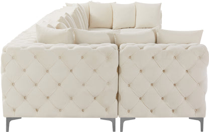 Westmount Cream Velvet Modular Sectional Sec7A