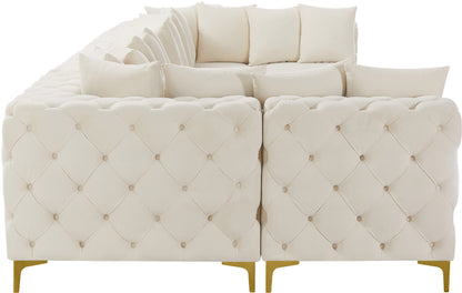 Westmount Cream Velvet Modular Sectional Sec7A