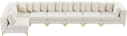 Westmount Cream Velvet Modular Sectional Sec7B