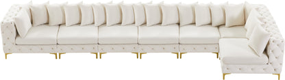 Westmount Cream Velvet Modular Sectional Sec7B