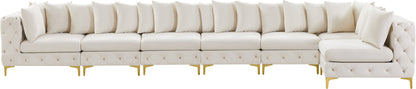 Westmount Cream Velvet Modular Sectional Sec7B