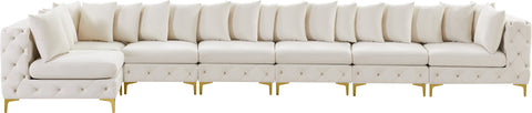 Westmount Cream Velvet Modular Sectional Sec7B