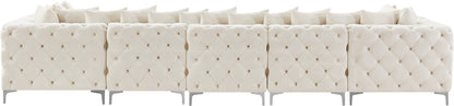 Westmount Cream Velvet Modular Sectional Sec7C