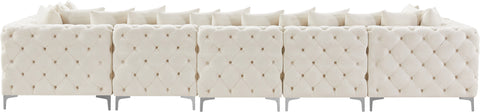 Westmount Cream Velvet Modular Sectional Sec7C