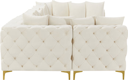 Westmount Cream Velvet Modular Sectional Sec7C