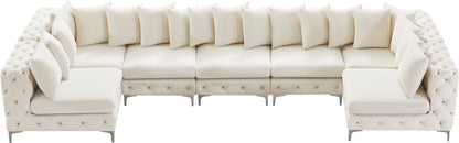 Westmount Cream Velvet Modular Sectional Sec7C