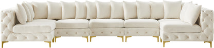 Westmount Cream Velvet Modular Sectional Sec7C