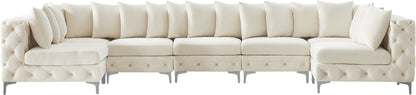 Westmount Cream Velvet Modular Sectional Sec7C