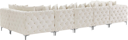 Westmount Cream Velvet Modular Sectional Sec7C