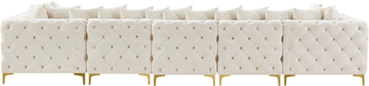 Westmount Cream Velvet Modular Sectional Sec7C