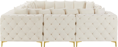 Westmount Cream Velvet Modular Sectional Sec8A