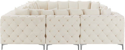 Westmount Cream Velvet Modular Sectional Sec8A