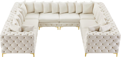 Westmount Cream Velvet Modular Sectional Sec8A