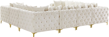 Westmount Cream Velvet Modular Sectional Sec8A