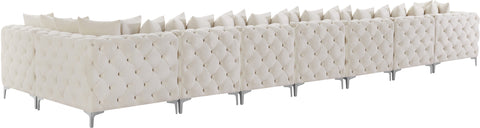 Westmount Cream Velvet Modular Sectional Sec8B