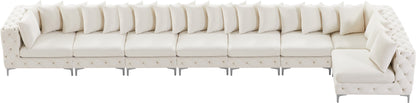 Westmount Cream Velvet Modular Sectional Sec8B