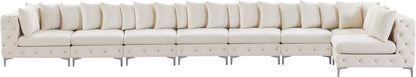 Westmount Cream Velvet Modular Sectional Sec8B