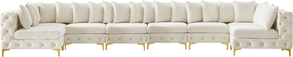 Westmount Cream Velvet Modular Sectional Sec8C