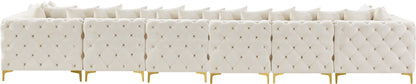 Westmount Cream Velvet Modular Sectional Sec8C