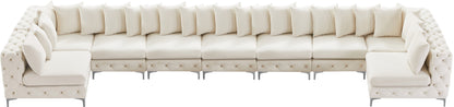 Westmount Cream Velvet Modular Sectional Sec9A