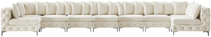 Westmount Cream Velvet Modular Sectional Sec9A