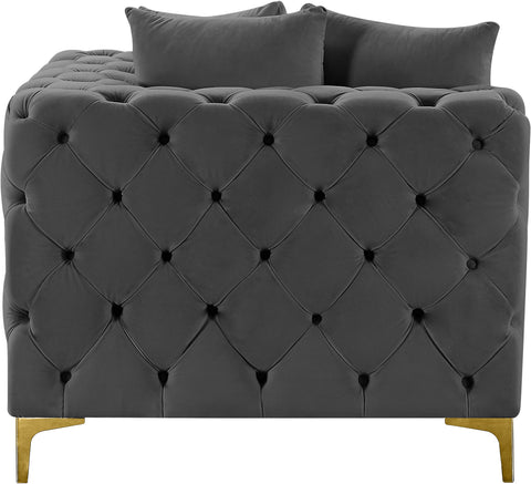 Westmount Grey Velvet Corner Chair Corner