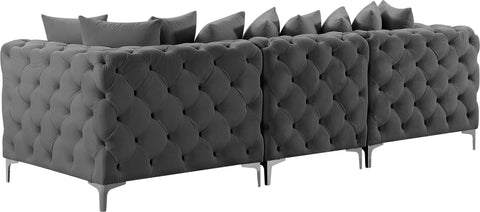 Westmount Grey Velvet Modular Sofa S108
