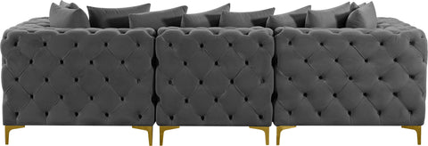 Westmount Grey Velvet Modular Sofa S108