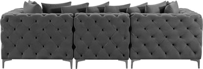 Westmount Grey Velvet Modular Sofa S108