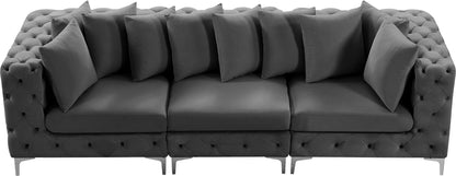 Westmount Grey Velvet Modular Sofa S108