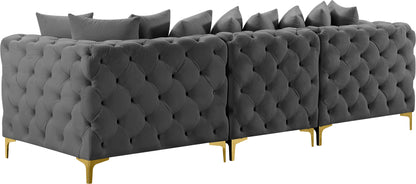 Westmount Grey Velvet Modular Sofa S108