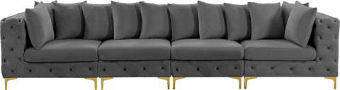 Westmount Grey Velvet Modular Sofa S138