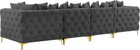 Westmount Grey Velvet Modular Sofa S138