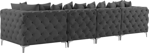 Westmount Grey Velvet Modular Sofa S138