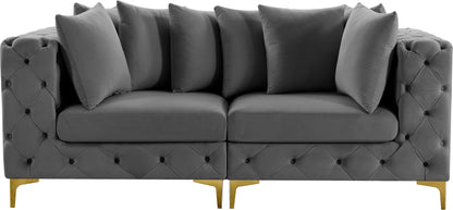 Westmount Grey Velvet Modular Sofa S78