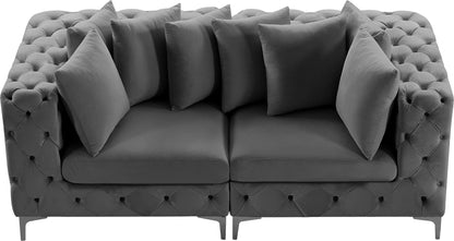 Westmount Grey Velvet Modular Sofa S78