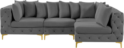 Westmount Grey Velvet Modular Sectional Sec4A