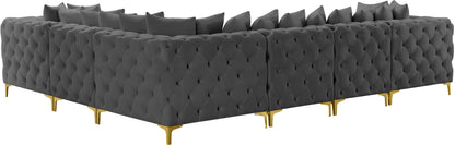 Westmount Grey Velvet Modular Sectional Sec6A