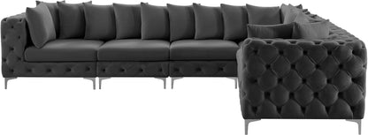 Westmount Grey Velvet Modular Sectional Sec6A