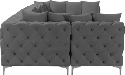 Westmount Grey Velvet Modular Sectional Sec6B